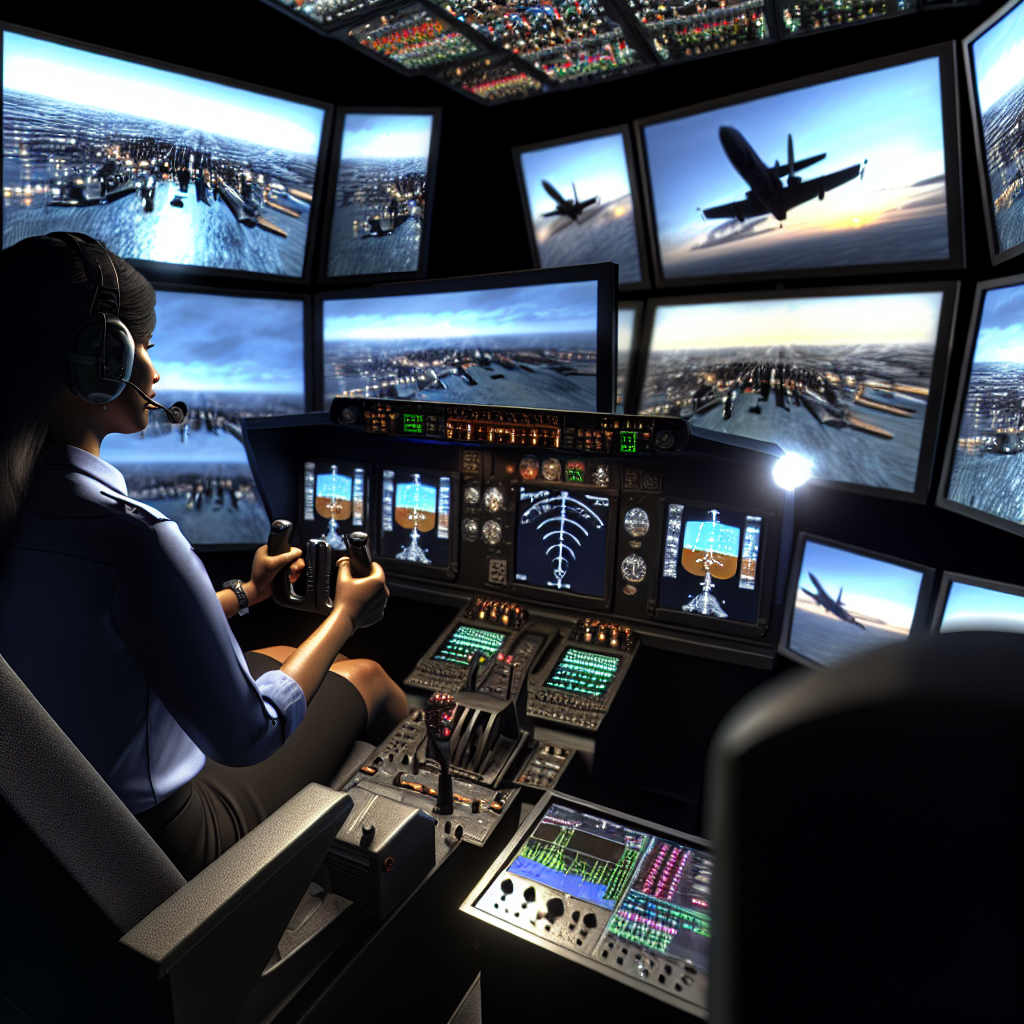 Configuración de múltiples monitores para simulación de vuelo