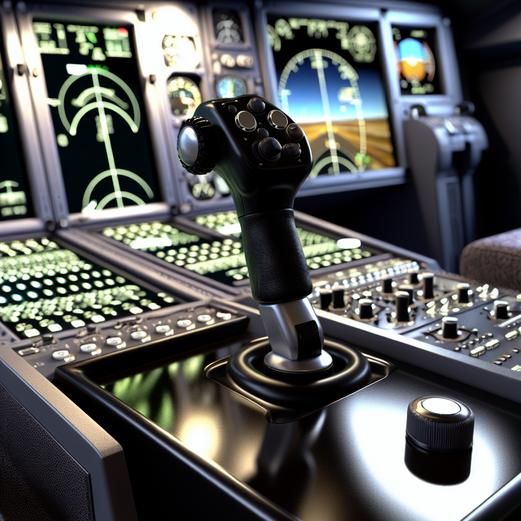 Joystick y yoke para simulación de vuelo